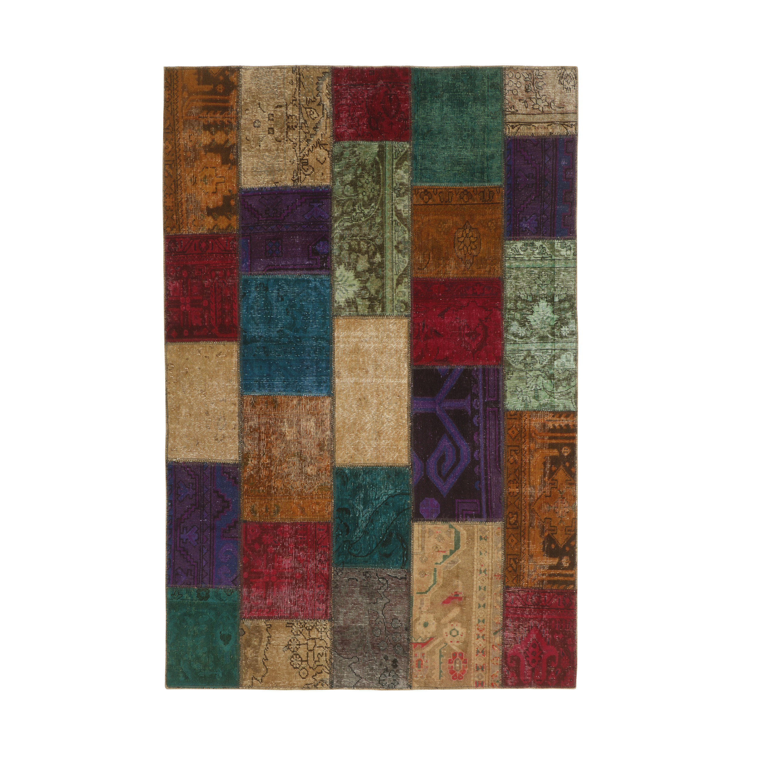  کلاژ فرش دستبافت سه متری مدل تکه دوزی کد 540958