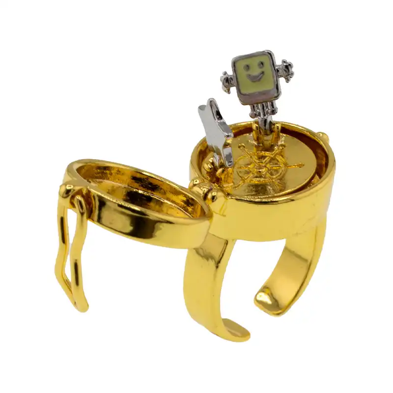 انگشتر برانت طرح دوستی باب اسفنجی و پاتریک نگین چرخان