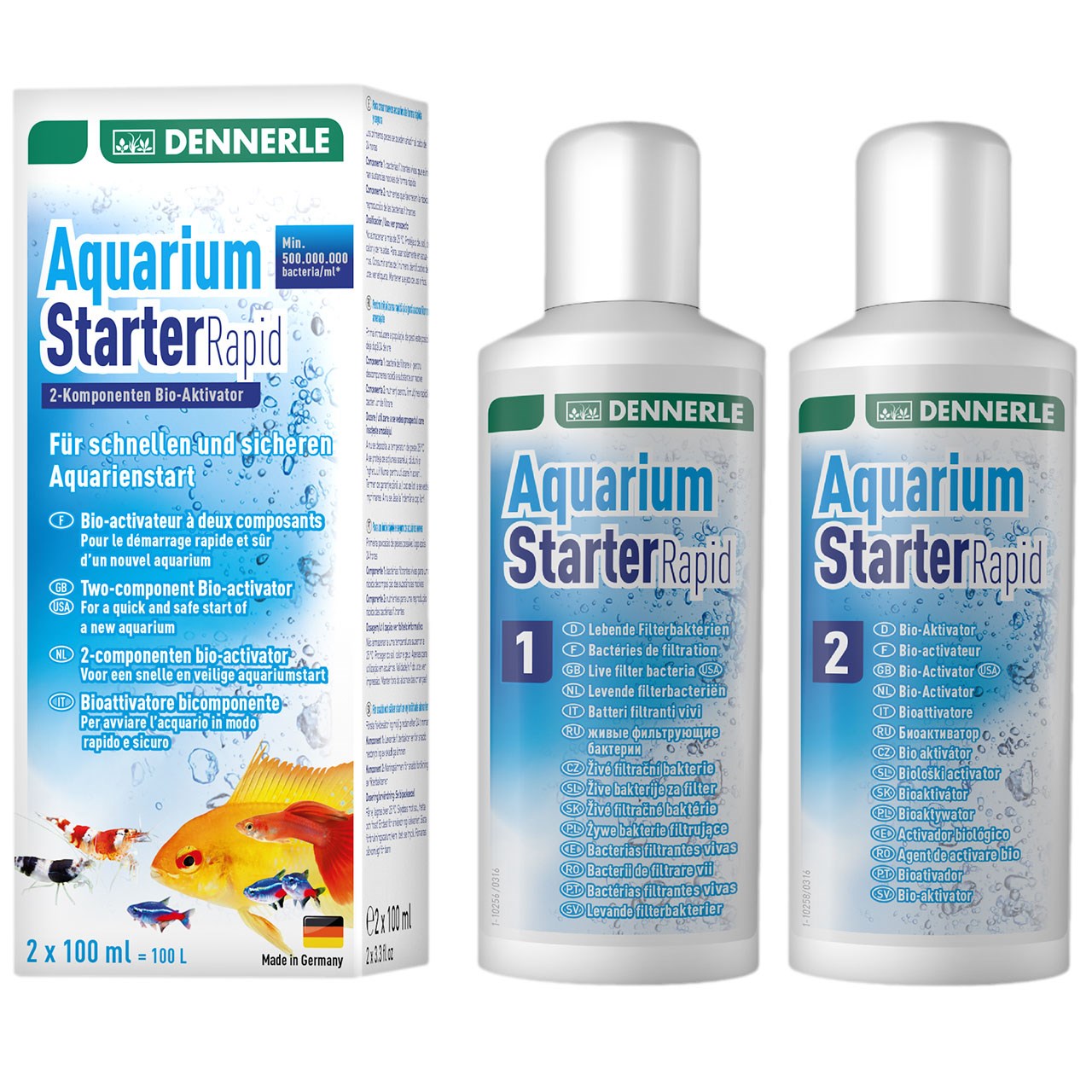 پک باکتری ساز آکواریوم دنرله مدل Aquarium Starter Rapid وزن 200ml