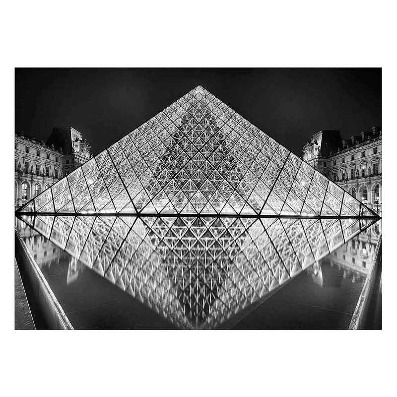 تابلو شاسی ونسونی طرح The Louvre سایز 30 × 40