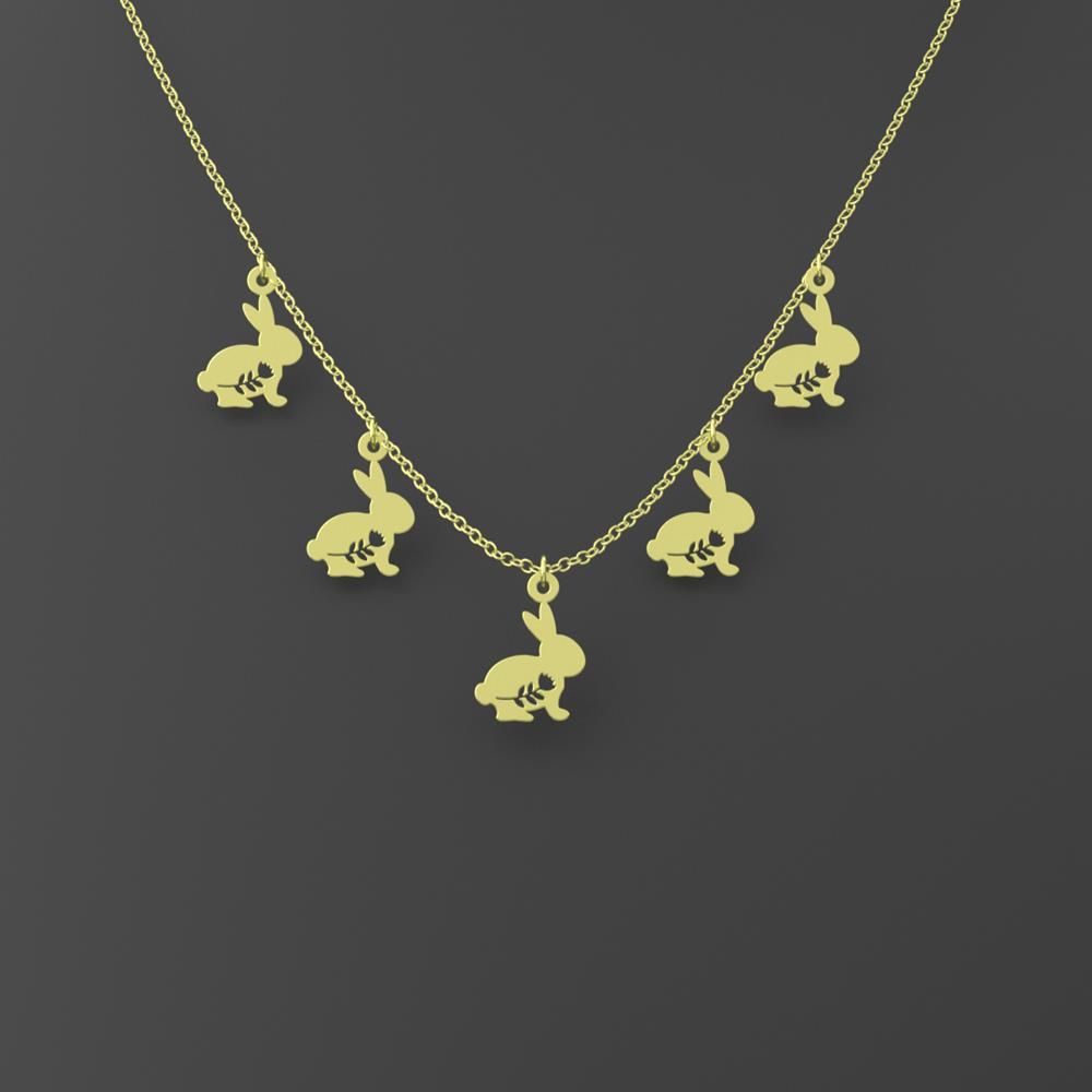گردنبند طلا 18 عیار زنانه مدوپد مدل خرگوش کد RNA10468 - - 4