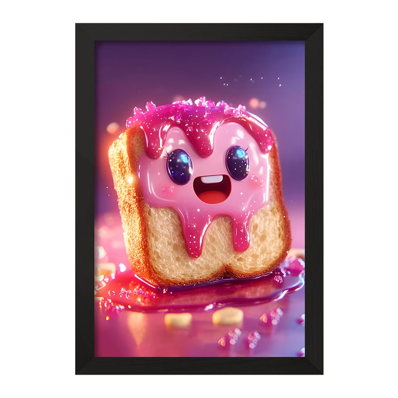 تابلو خندالو مدل نان تست مربایی کیوت کد F11505