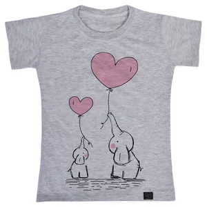 تی شرت آستین کوتاه دخترانه 27 مدل فیل کد T98