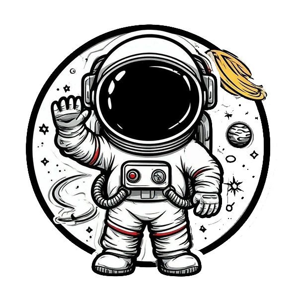 استیکر پارچه و لباس پاد آفرین طرح فضانورد کد 3873