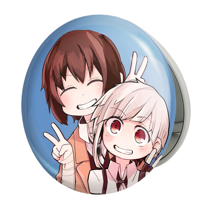 آینه جیبی خندالو طرح آتسوشی و دازای انیمه سگ های ولگرد بانگو مدل تاشو کد 15676 