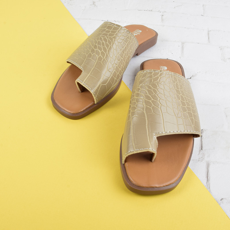 دمپایی لاانگشتی زنانه نیکتا مدل پوست ماری NCF.2866