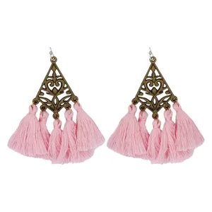 گوشواره دخترانه مدل مثلثی ریش ریش