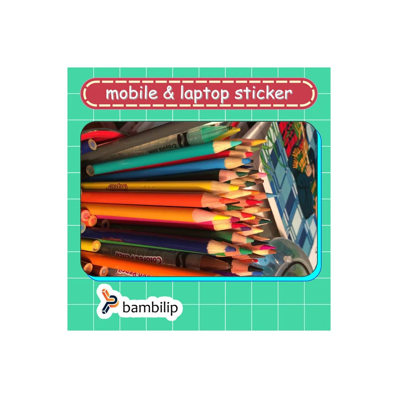 استیکر بامبیلیپ مدل کارت عابر طرح مداد رنگی و نقاشی کد 4603953