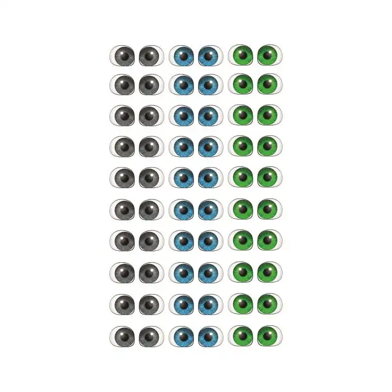 چشم عروسک مدل رزینی 7 میل کد 4 مجموعه 60 عددی
