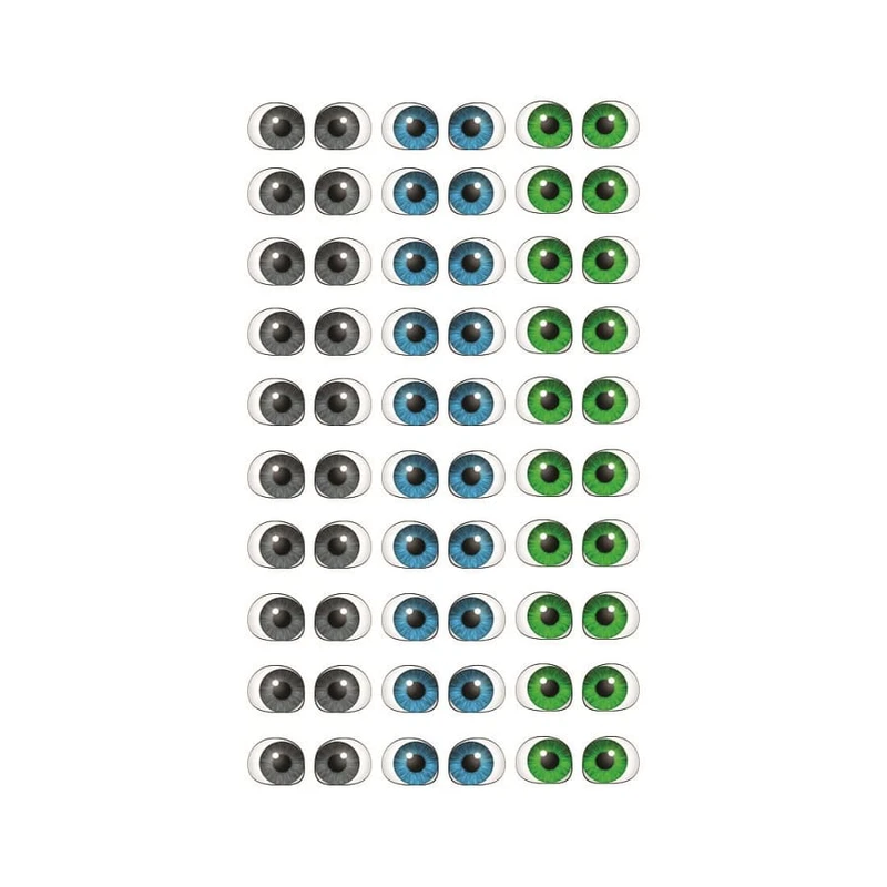 چشم عروسک مدل رزینی 7 میل کد 4 مجموعه 60 عددی