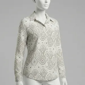 شومیز آستین بلند یقه برگردان زنانه مدل 3005