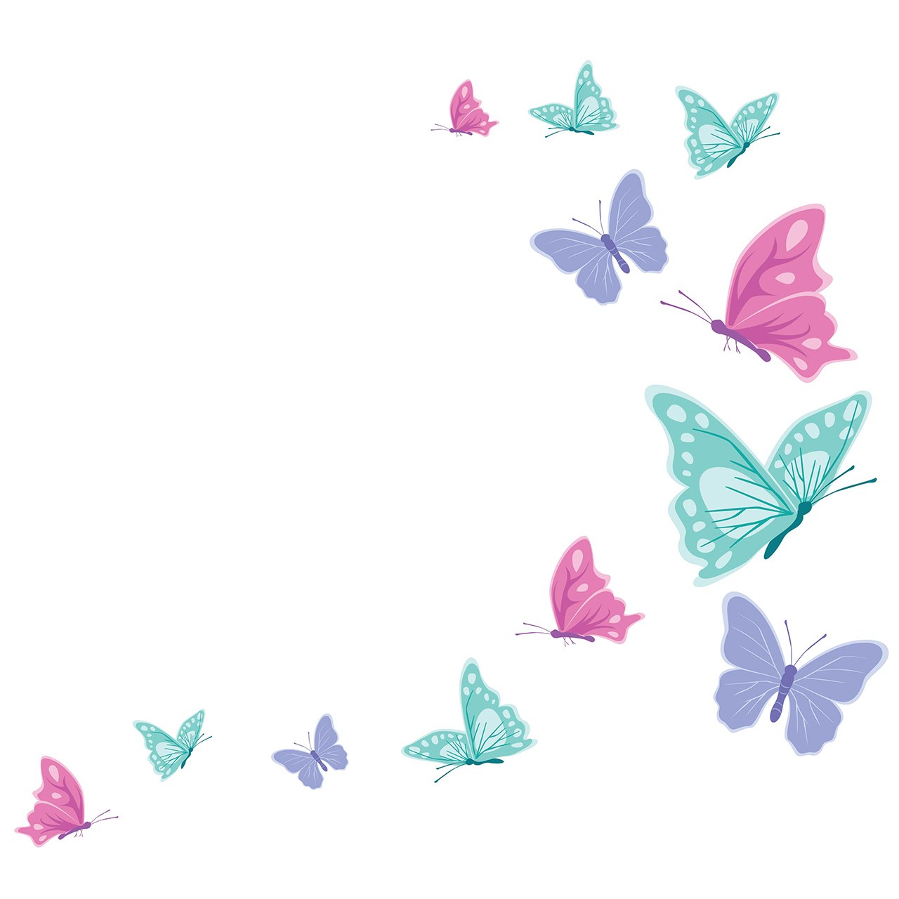 استیکر سالسو طرح پروانه های رنگی