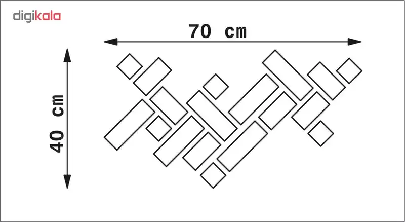 آیینه پلکسی پرشین استیکر طرح آجری