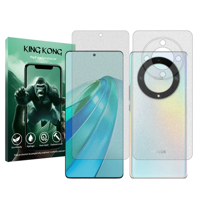 محافظ صفحه نمایش مات کینگ کونگ مدل Tough مناسب برای گوشی موبایل آنر X9a به همراه محافظ پشت گوشی