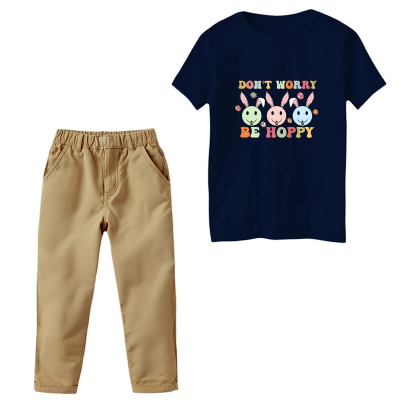 ست تی‌شرت و شلوار دخترانه مدل خرگوش کد 2