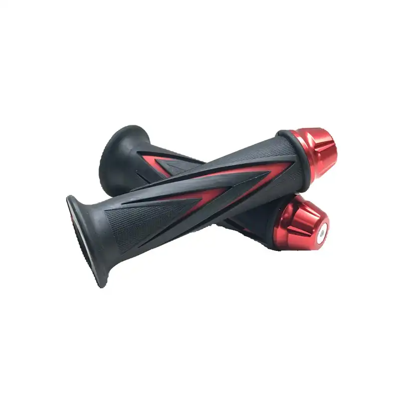 دسته گاز و وزنه فرمان موتور سیکلت مدل MRGRIP RED مجموعه دو عددی