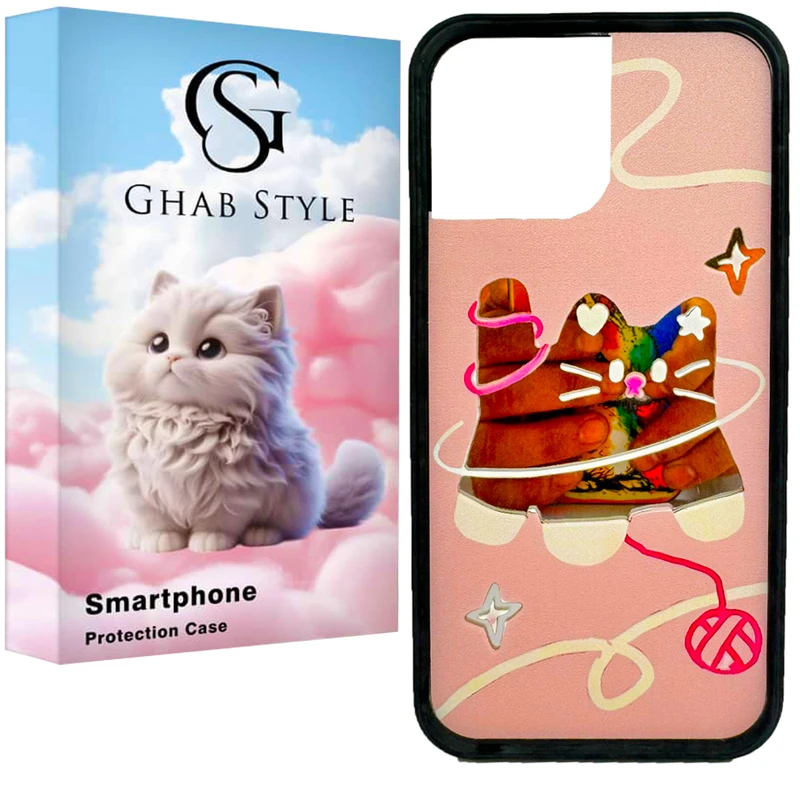 کاور قاب استایل مدل گربه بازیگوش مناسب برای گوشی موبایل اپل iPhone 13 Pro Max /12 Pro Max