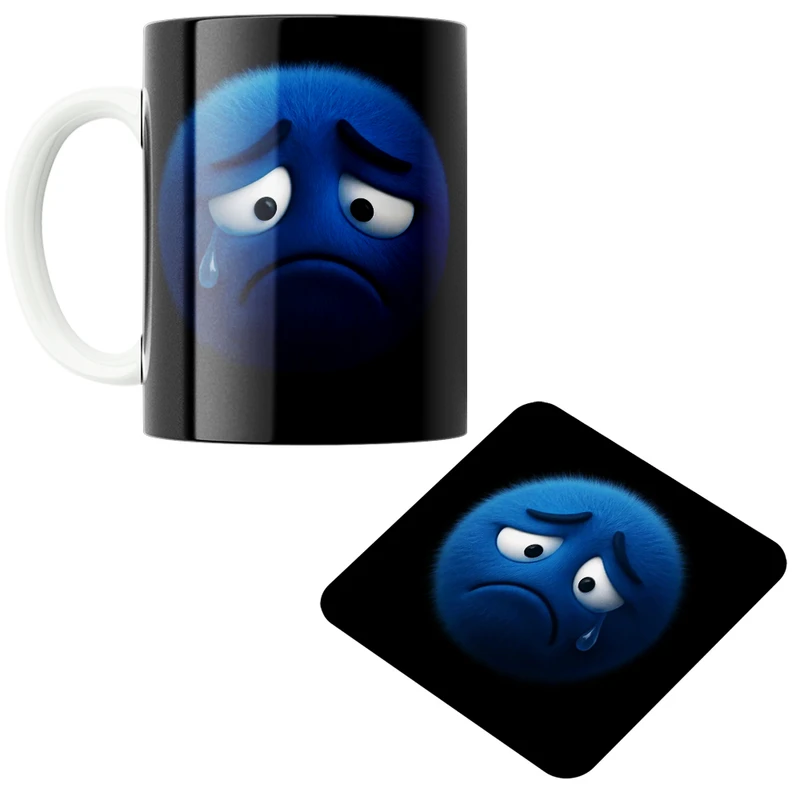 ماگ پاد آفرین مدل ایموجی کد 98 به همراه زیر لیوانی