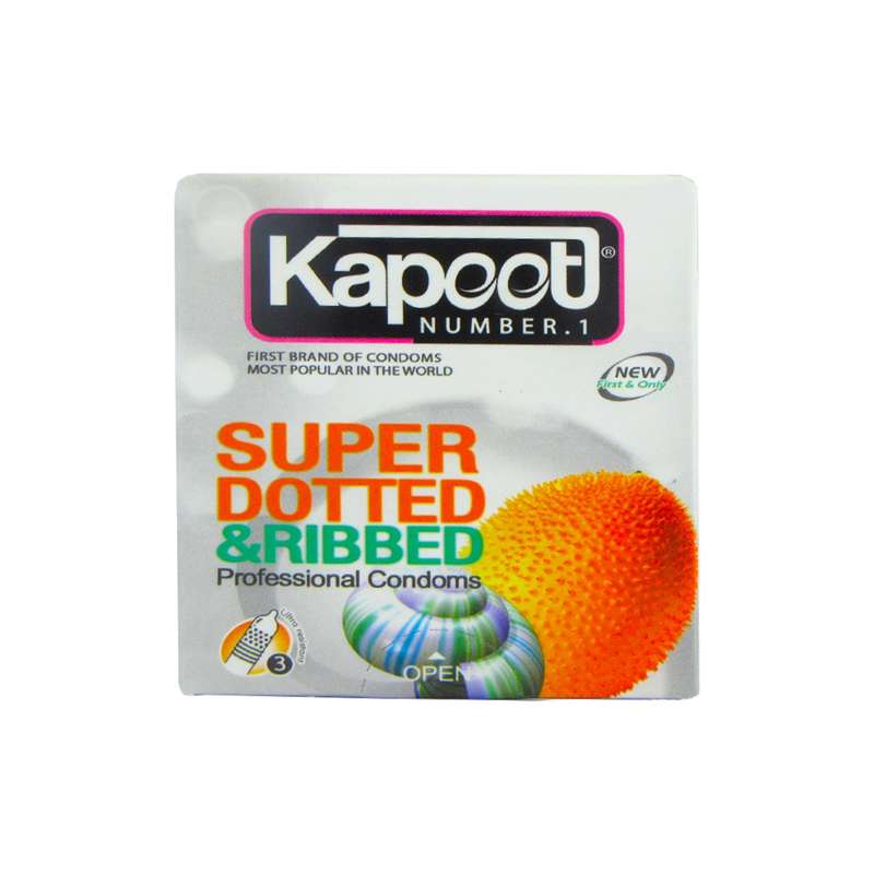 کاندوم کاپوت مدل Super Dotted And Ribbed بسته 3 عددی کاندوم کاپوت مدل Super Dotted And Ribbed بسته 3 عددی