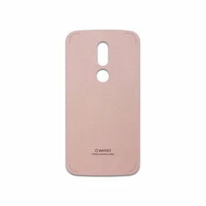 MAHOOT Rose Gold Leather Cover Sticker for Motorola Moto M