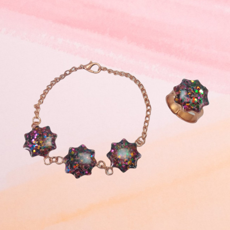 نیم ست دخترانه مدل ستاره کد G1106