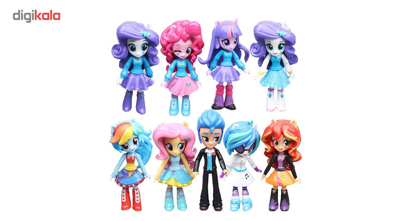 مجموعه فیگور پونی مدل Equestria Girls بسته 9 عددی