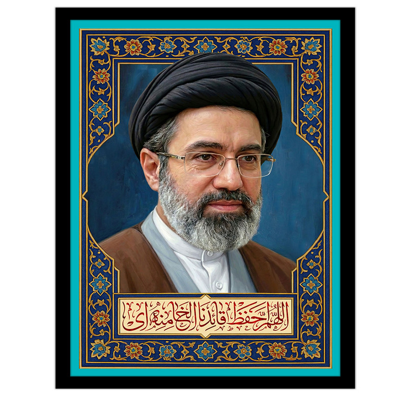 تابلو بکلیت طرح حضرت آیت الله سید مجتبی خامنه ای مدل DY1683 فریم مشکی