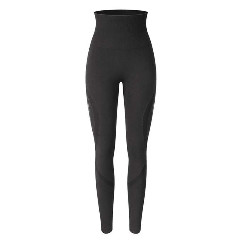 لگینگ ورزشی زنانه مدل سیملس زاپ دار کد FL9163 رنگ مشکی