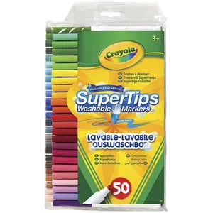 ماژیک رنگ آمیزی کرایولا مدل Supertips کد 5050 - بسته 50 رنگ