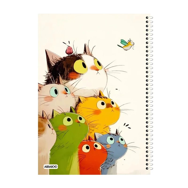 دفتر مشق 50 برگ آلبالو طرح گربه کد 2022