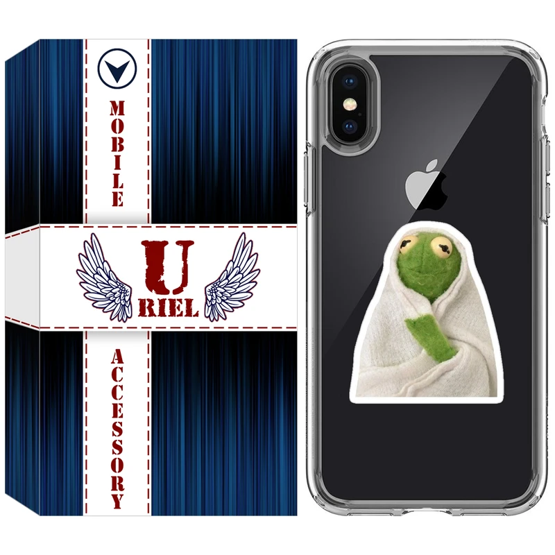 کاور یوریل مدل Clear کد 82 طرح قورباغه مناسب برای گوشی موبایل اپل iPhone X / XS