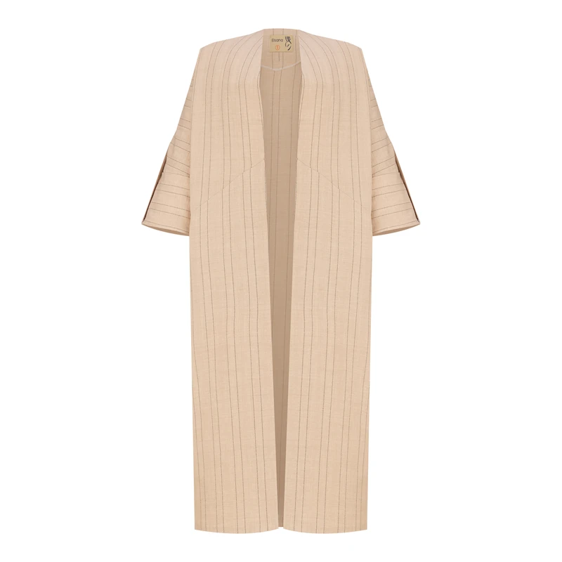 مانتو زنانه السانا مدل رسپینا کد 222108 رنگ کرم