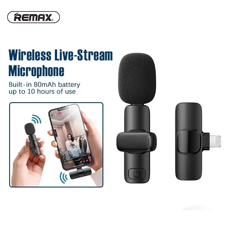 میکروفن یقه ای بیسیم ریمکس مدل K02-Lightening