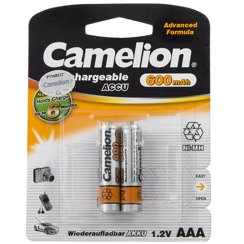 باتری نیم قلمی کملیون مدل ACCU 600mAh بسته 2 عددی