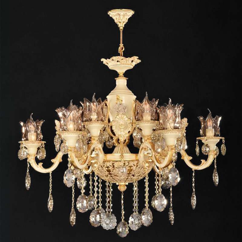 لوستر 6 شاخه آرام مدل A303/6/G/WT