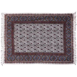 سفره قلمکار ممتاز نرگس خانی طرح بته تک تک مدل 02 - 05 سایز 100 × 150 سانتی متر