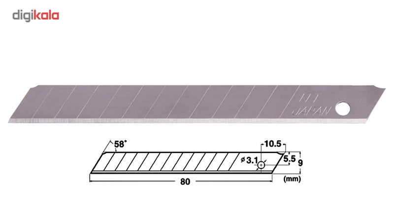 تیغ کاتر ان تی مدل BA-150 بسته 10 عددی تیغ کاتر ان تی مدل BA-150 بسته 10 عددی