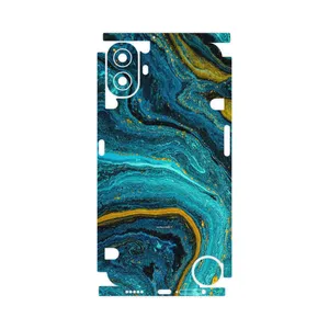 MAHOOT Turquoise marblewith golden streaks-FullSkin Cover Sticker for Nothing CMF Phone 1