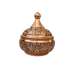 قندان مسی مدل قلم زنی کد ZH418.1