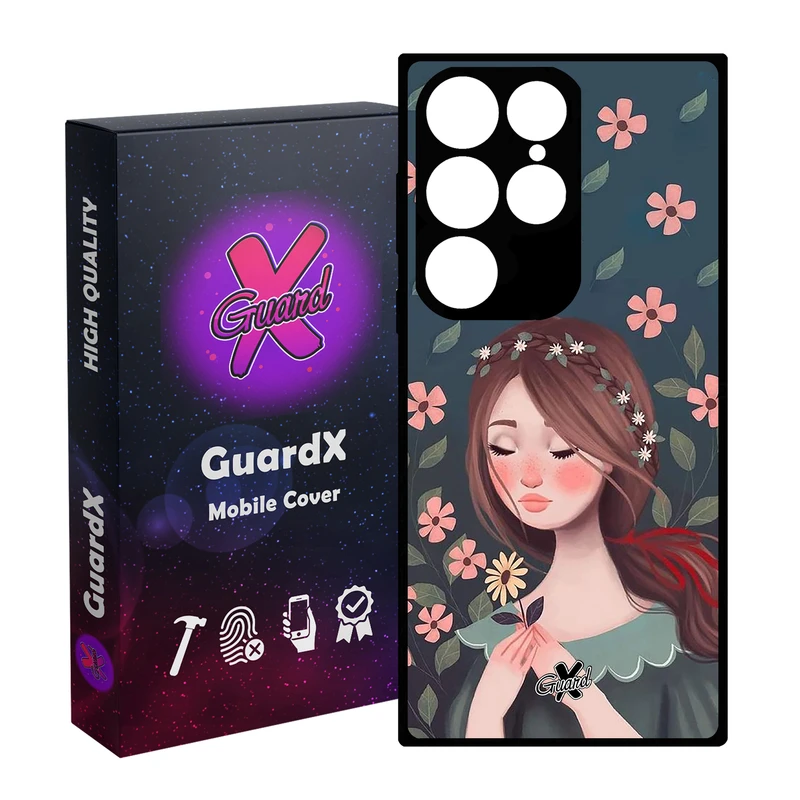کاور گارد ایکس طرح Girl مدل Glass10332 مناسب برای گوشی موبایل سامسونگ Galaxy S24 Ultra