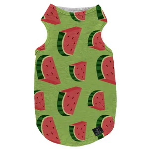 لباس سگ و گربه 27 طرح Watermelon Pattern Green کد MH570 سایز L