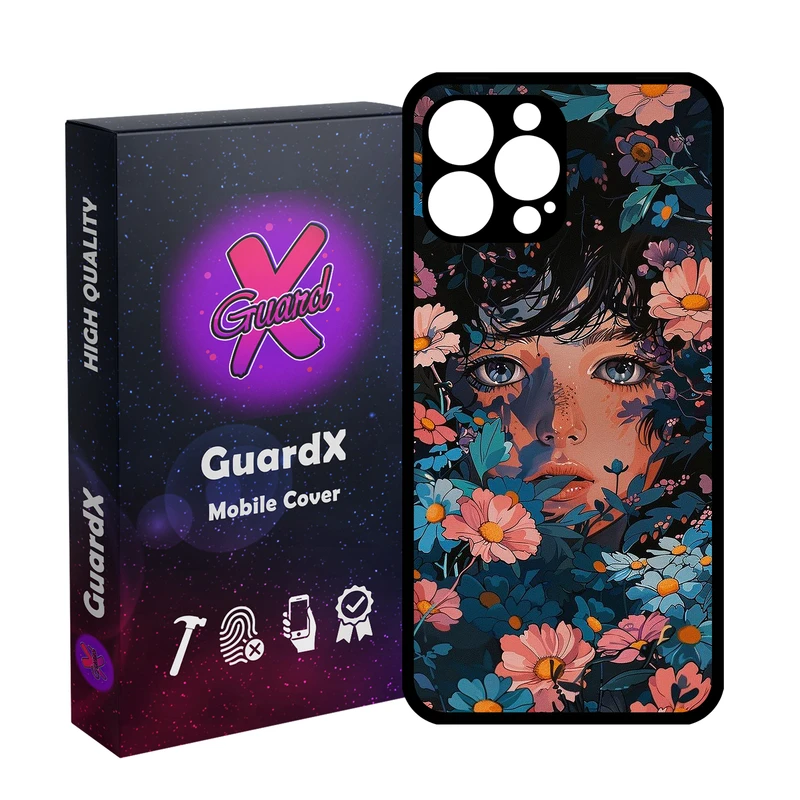 کاور گارد ایکس طرح دختر گل مدل  Glass10786 مناسب برای گوشی موبایل اپل iPhone 13 Pro Max