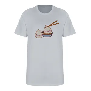 تی شرت آستین کوتاه زنانه مدل FOOD کد L270 رنگ طوسی