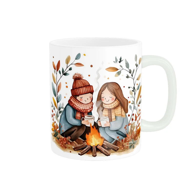 ماگ استلار طرح دخترانه پاییزی کد 1791