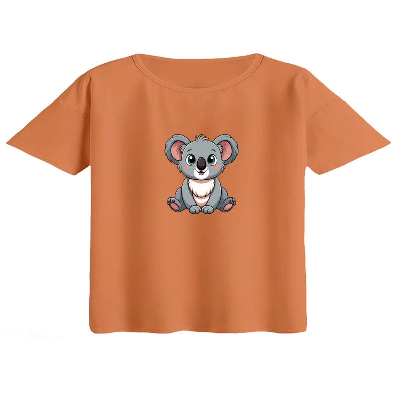 کراپ تی‌شرت آستین کوتاه زنانه مدل کووالا کد01