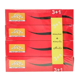 دستمال کاغذی 100 برگ بی تا مدل BI_MOOOJSORKH بسته 4 عددی