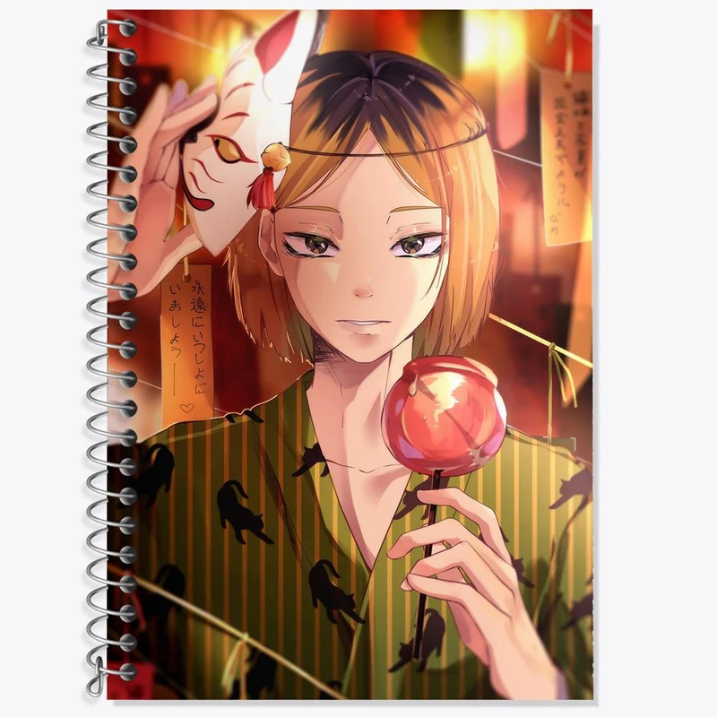 دفتر زبان 50 برگ خندالو مدل سه خط طرح کوزومه کنما انیمه هایکیو Haikyu کد 17756