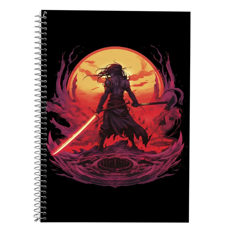 دفتر زبان 50 برگ مدوپد مدل دوخط طرح Demon Slayer کد DF11006