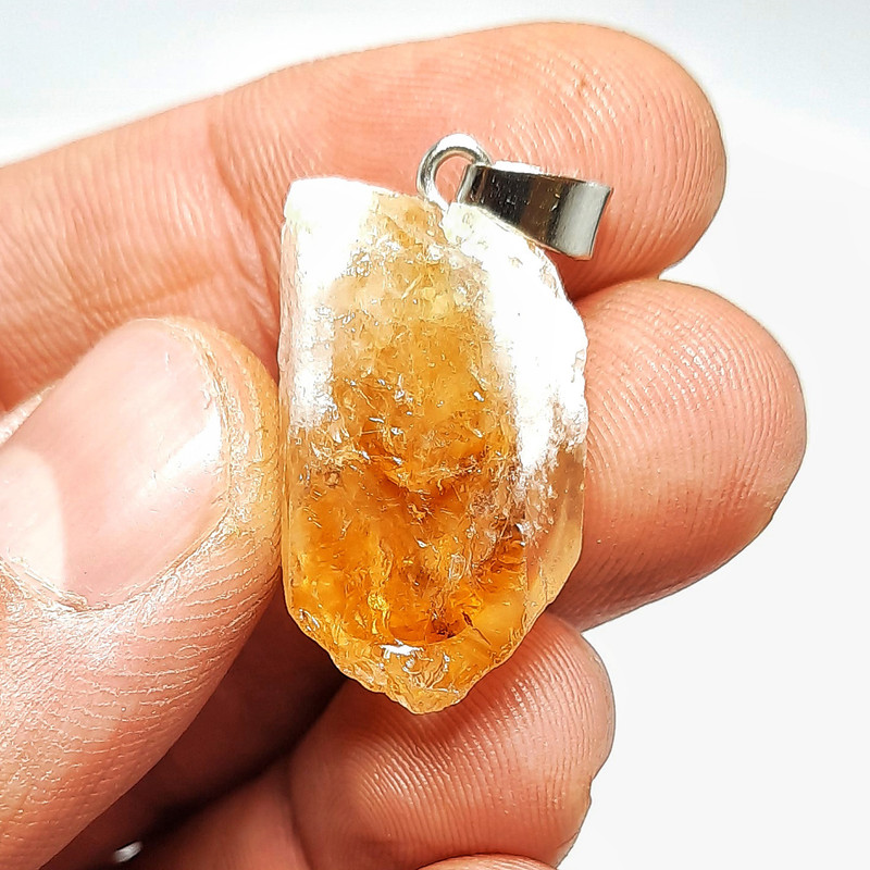 آویز گردنبند زنانه مدل سیترین کد 9