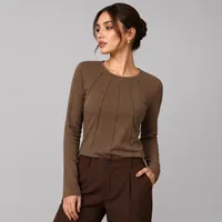 بلوز آستین بلند یقه گرد زنانه ناتوسا مدل NT855